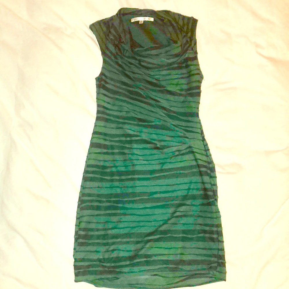 Max studio emerald green ribbed dress